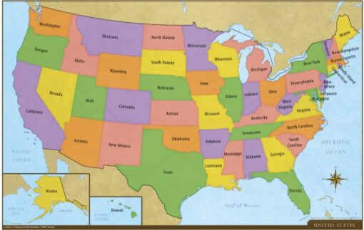 USA Desk Map (2-sided)